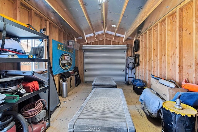 15558 Lookout Rd, Apple Valley, CA 92307 - garage with wood walls