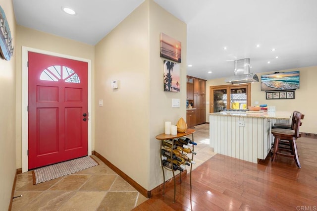 2722 Penkea Dr, Oceanside, CA 92054 - entryway with recessed lighting and light wood finished floors