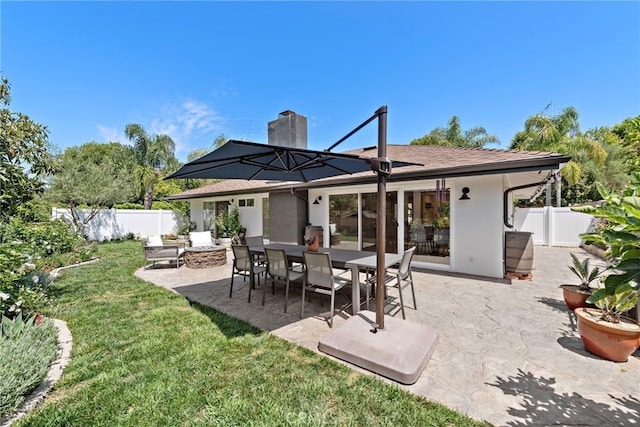 30361 Via Alcazar Ave, Laguna Niguel, CA 92677 - fenced backyard featuring a patio area and a fire pit