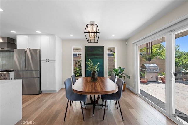 30361 Via Alcazar Ave, Laguna Niguel, CA 92677 - dining space with light wood finished floors and recessed lighting