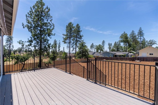 6169 Fern Ln, Paradise, CA 95969 - wooden deck featuring a residential view and a fenced backyard
