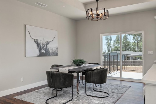 6169 Fern Ln, Paradise, CA 95969 - dining space with a chandelier and wood finished floors