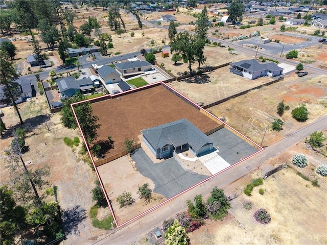 6169 Fern Ln, Paradise, CA 95969 - aerial perspective of suburban area featuring property parcel outlined