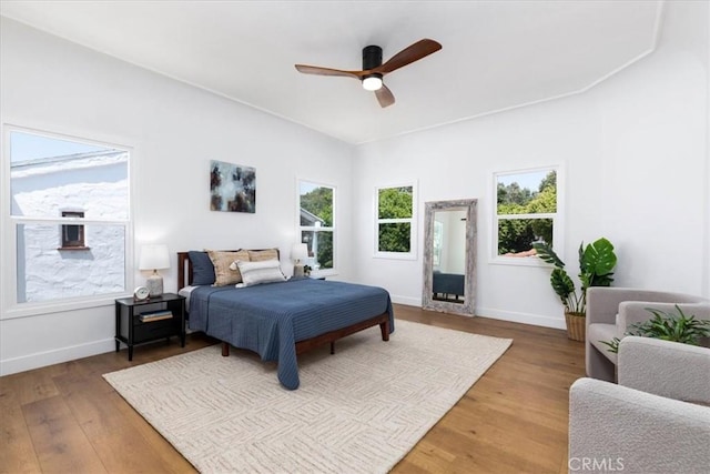 4325 9th Ave, Los Angeles, CA 90008 - bedroom featuring wood finished floors and a ceiling fan