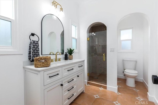 4325 9th Ave, Los Angeles, CA 90008 - full bath featuring vanity, a stall shower, and tile patterned floors