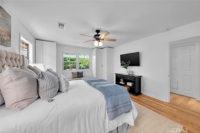 2322 246th St, Lomita, CA 90717 - bedroom with light wood finished floors and ceiling fan