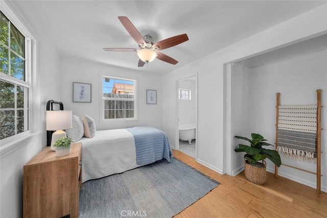 2322 246th St, Lomita, CA 90717 - bedroom with light wood finished floors and a ceiling fan