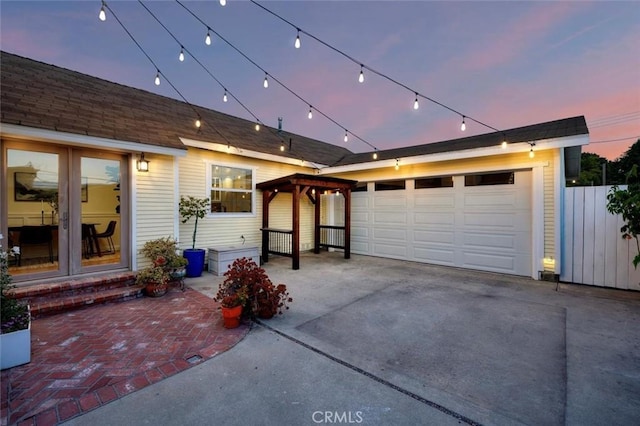2322 246th St, Lomita, CA 90717 - view of front of property featuring concrete driveway, a garage, and a gazebo