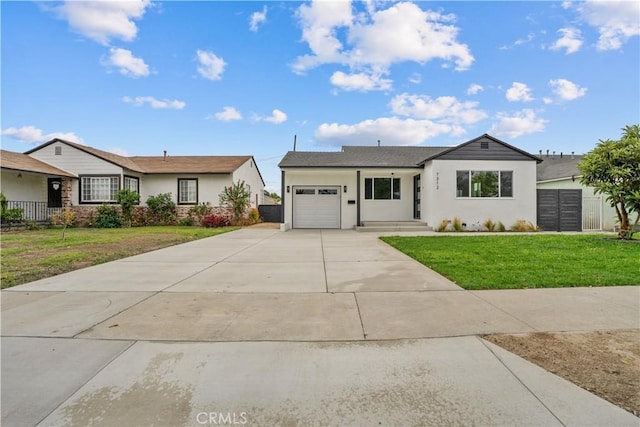 7312 Loch Alene Ave, Pico Rivera, CA 90660 - ranch-style house with an attached garage, stucco siding, and concrete driveway
