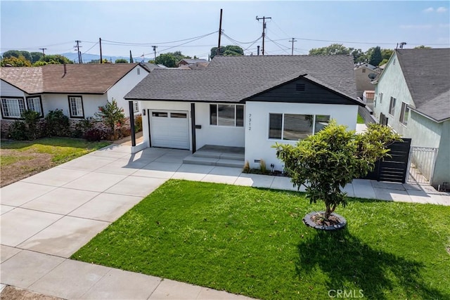 7312 Loch Alene Ave, Pico Rivera, CA 90660 - ranch-style home featuring a garage, stucco siding, and a front lawn