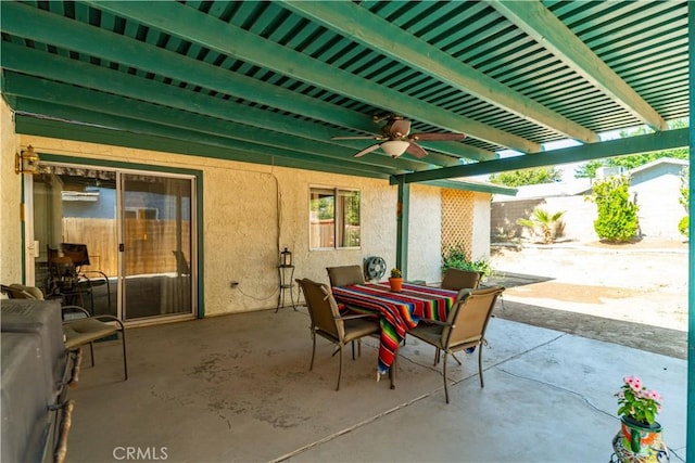 37229 Dalzell St, Palmdale, CA 93550 - view of patio / terrace with outdoor dining space and a ceiling fan