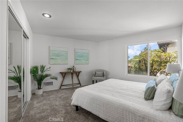 5650 Sumner Way Unit 309, Culver City, CA 90230 - bedroom featuring carpet, a closet, and recessed lighting