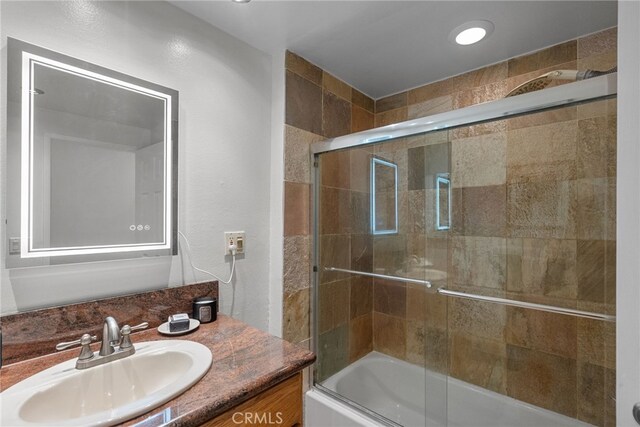 5650 Sumner Way Unit 309, Culver City, CA 90230 - full bathroom with shower / bath combination with glass door and vanity