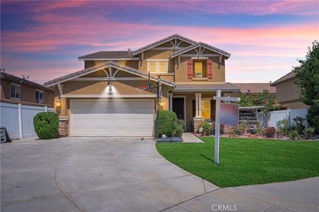 3739 Cherisa St, Perris, CA 92571 - craftsman house featuring driveway, stucco siding, and a garage