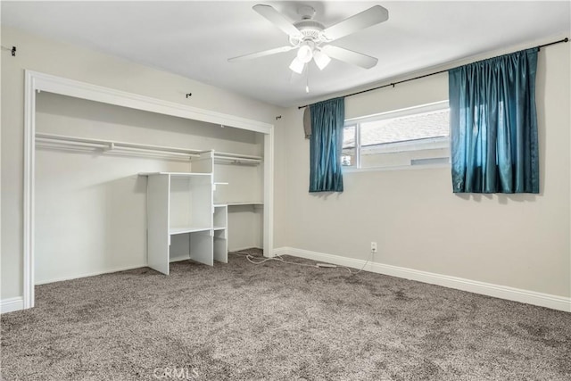 1761 E Yale St, Ontario, CA 91764 - unfurnished bedroom with carpet flooring, a closet, and a ceiling fan