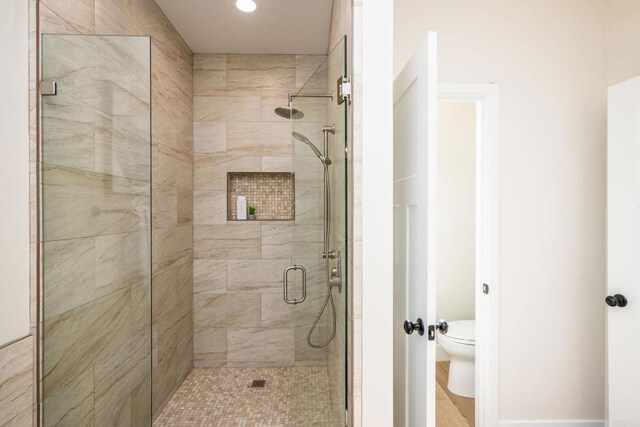 1904 Grey Rabbit Hollow Ln, Fallbrook, CA 92028 - bathroom featuring a stall shower and recessed lighting