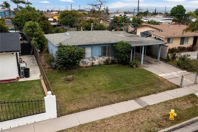 312 W 234th Pl, Carson, CA 90745 - single story home with concrete driveway, a fenced front yard, and a residential view