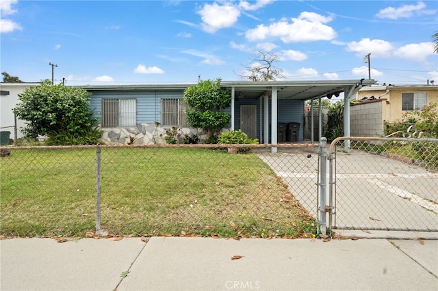 312 W 234th Pl, Carson, CA 90745 - view of front of home featuring a gate and a carport