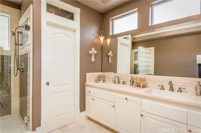 325 Juanita Ave, Oceano, CA 93445 - bathroom featuring a shower stall and double vanity