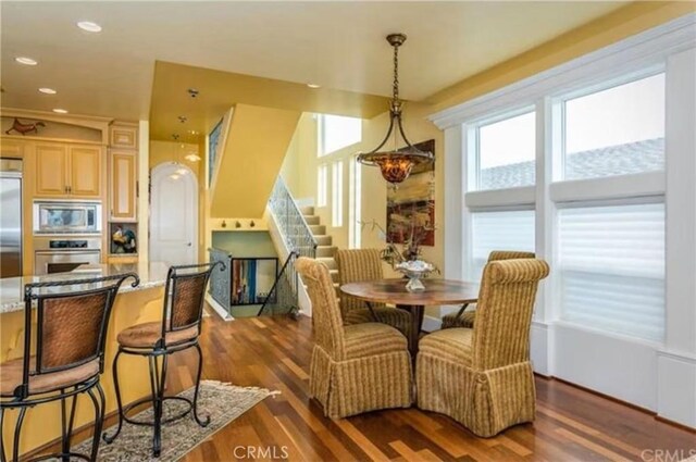 325 Juanita Ave, Oceano, CA 93445 - dining room featuring wood finished floors, stairs, and recessed lighting