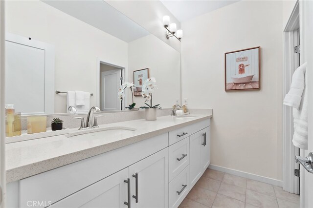 105 High Mdw, Lake Forest, CA 92610 - bathroom featuring double vanity and tile patterned flooring
