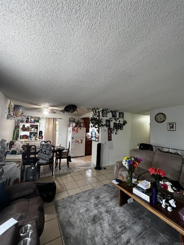 4139 46th St, San Diego, CA 92105 - living room with a textured ceiling and light tile patterned floors
