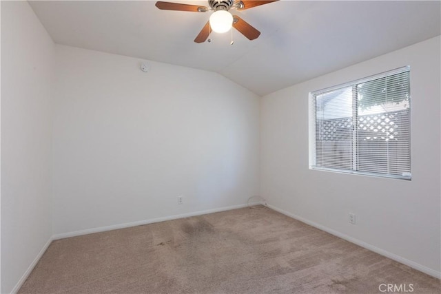 3766 Rose Ave, Long Beach, CA 90807 - carpeted spare room with lofted ceiling and a ceiling fan