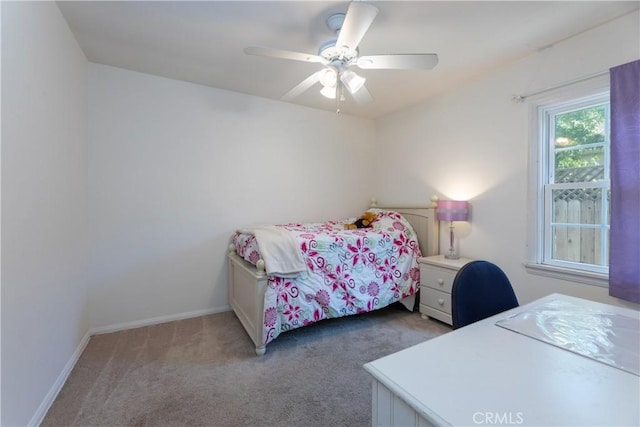 3766 Rose Ave, Long Beach, CA 90807 - carpeted bedroom with baseboards and a ceiling fan