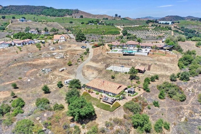 36485 Carney Rd, Valley Center, CA 92082 - aerial view of property's location featuring rural landscape, farmland, and mountains