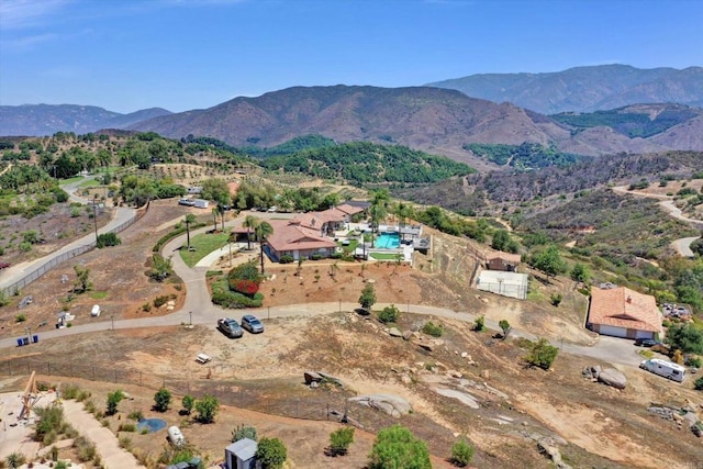 36485 Carney Rd, Valley Center, CA 92082 - aerial overview of property's location featuring a mountain backdrop