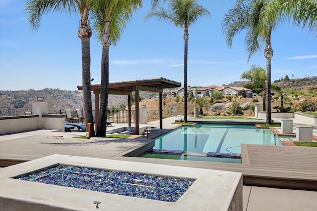 36485 Carney Rd, Valley Center, CA 92082 - view of swimming pool with an outdoor fire pit and a patio