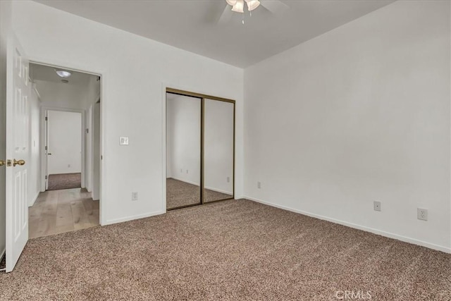 2508 Goldridge St, Selma, CA 93662 - unfurnished bedroom with carpet floors, a closet, and ceiling fan