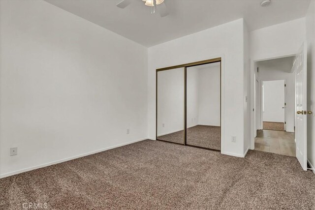 2508 Goldridge St, Selma, CA 93662 - unfurnished bedroom with carpet, a closet, and ceiling fan