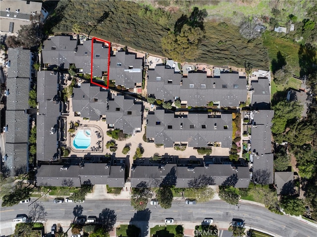 2175 Pacific Ave Unit E4, Costa Mesa, CA 92627 - aerial view of property's location with property boundaries highlighted and nearby suburban area