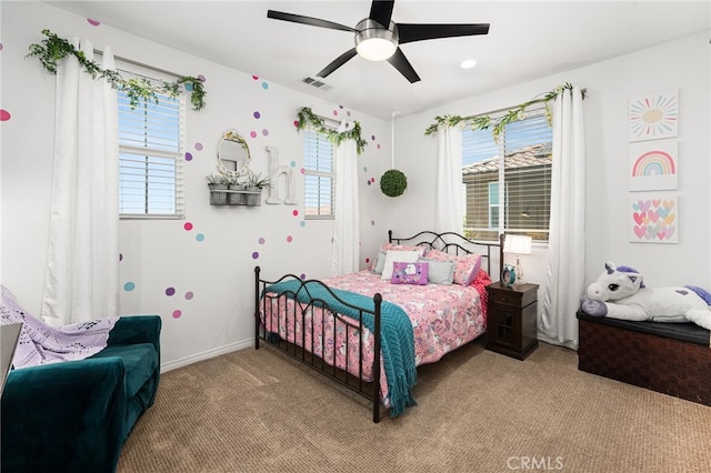 1568 Patterson Ranch Rd, Redlands, CA 92374 - bedroom featuring light carpet and a ceiling fan
