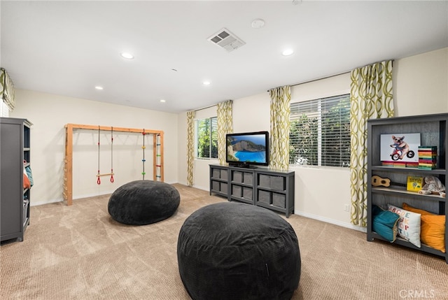 1568 Patterson Ranch Rd, Redlands, CA 92374 - sitting room with carpet and recessed lighting