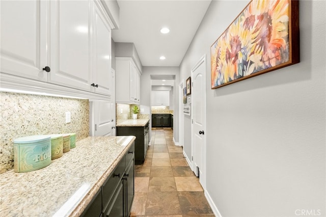46287 Durango Dr, Temecula, CA 92592 - hallway with recessed lighting and light stone finish floors