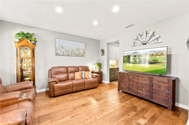 46287 Durango Dr, Temecula, CA 92592 - living area with light wood-type flooring and recessed lighting