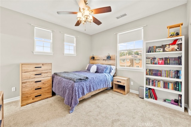 46287 Durango Dr, Temecula, CA 92592 - carpeted bedroom featuring baseboards and a ceiling fan