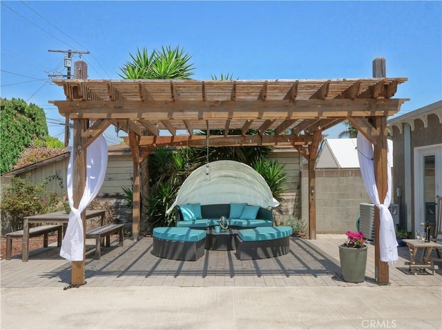 4917 W 140th St, Hawthorne, CA 90250 - view of patio featuring a pergola