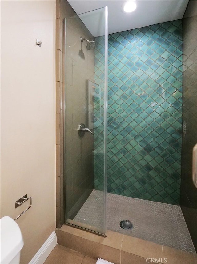 4917 W 140th St, Hawthorne, CA 90250 - bathroom with a shower stall and tile patterned floors