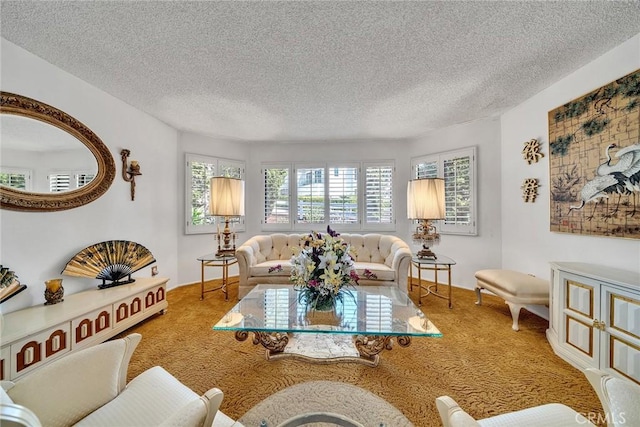 2591 Braided Mane Dr, Diamond Bar, CA 91765 - carpeted living area featuring plenty of natural light and a textured ceiling