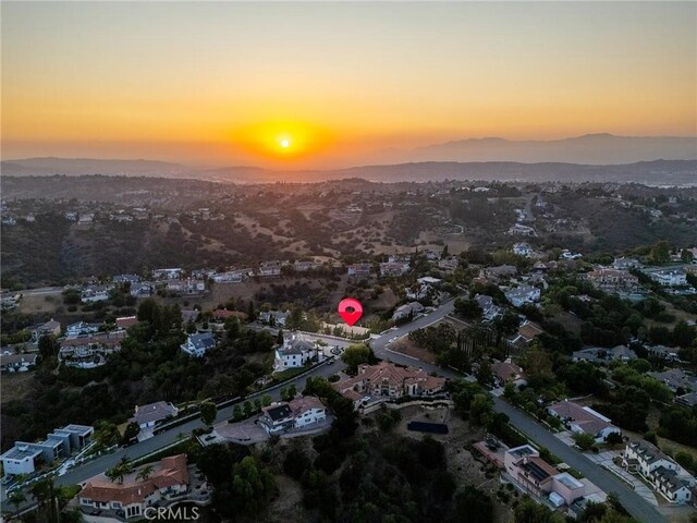 2591 Braided Mane Dr, Diamond Bar, CA 91765 - aerial view of property's location featuring a mountainous background