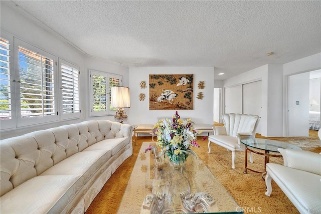 2591 Braided Mane Dr, Diamond Bar, CA 91765 - living room featuring a textured ceiling