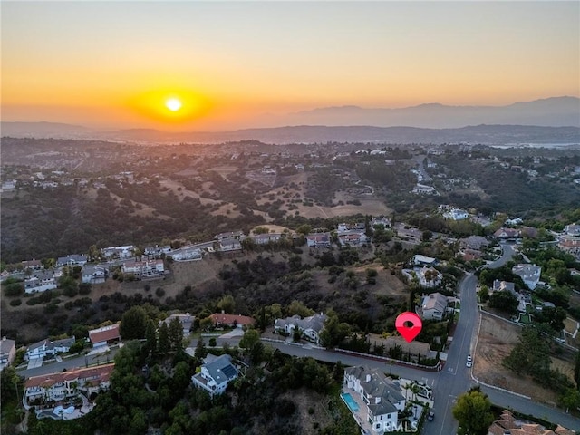 2591 Braided Mane Dr, Diamond Bar, CA 91765 - aerial view at dusk of a mountain view