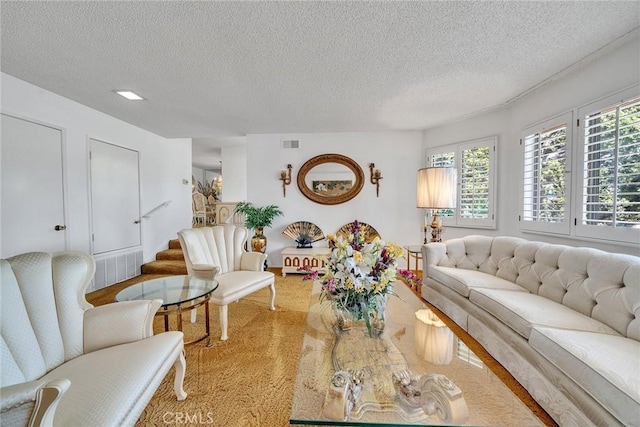 2591 Braided Mane Dr, Diamond Bar, CA 91765 - living area with a textured ceiling and healthy amount of natural light