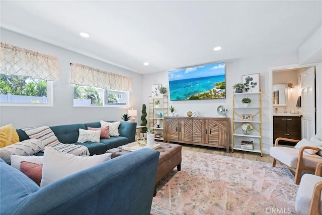 3380 E Date St, Brea, CA 92823 - living room with wood finished floors and recessed lighting