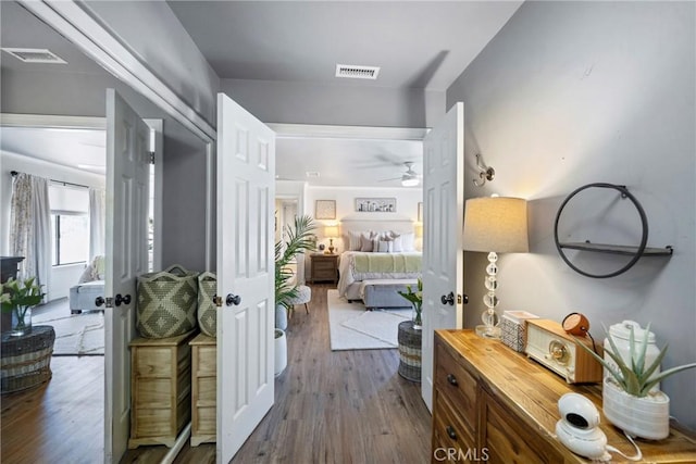 3380 E Date St, Brea, CA 92823 - hall featuring dark wood-type flooring