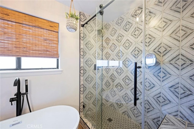 3380 E Date St, Brea, CA 92823 - bathroom featuring a freestanding tub and a stall shower