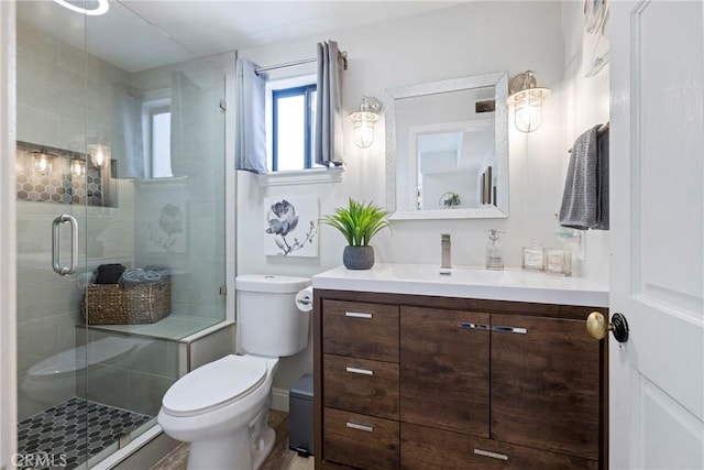 3380 E Date St, Brea, CA 92823 - bathroom featuring vanity and a shower stall